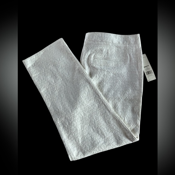 Dana Buchman Pants - Dana Buchman Textured White Ankle Pants Chic Workwear Size 12 NWT